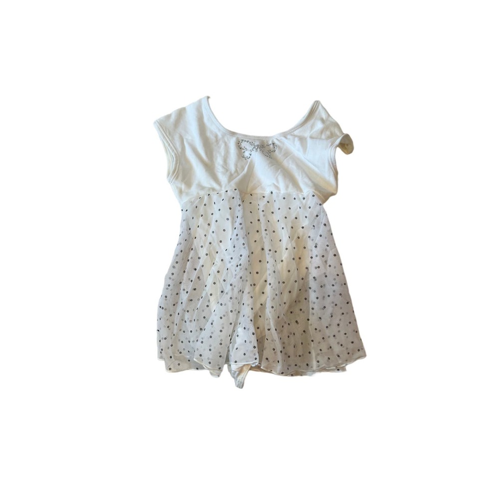 Jacques Moret Short Sleeve Polka Dot Blouse Girls S (6/7)